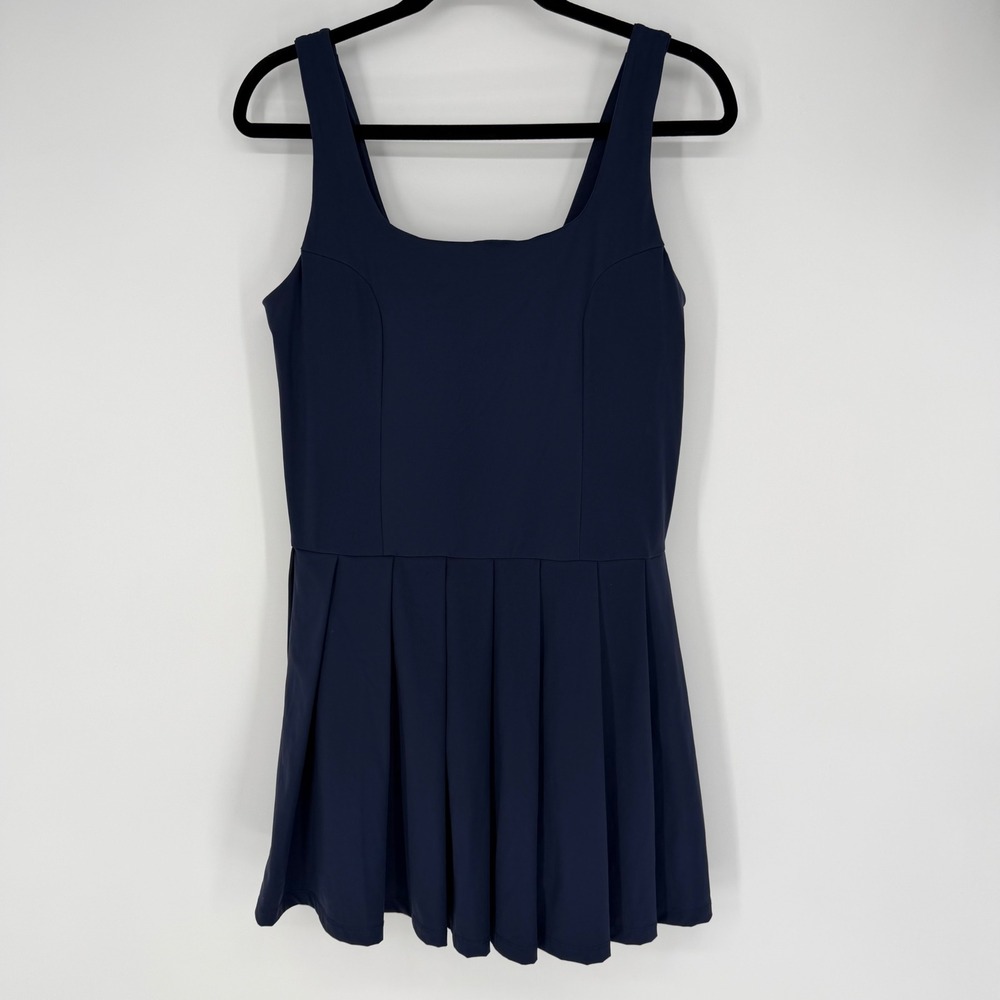 THE UPSIDE THE COLETTE MINI TENNIS DRESS NAVY BLUE PLEATED SIZE 10 ACTIVEWEAR